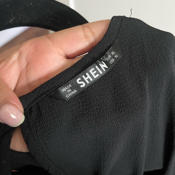 Black Embroidered Ruffle Top - Picture 2 of 3